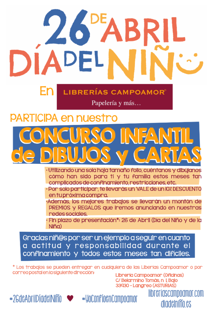 Concurso Infantil de Dibujos y Cartas Día del Niño y de la Niña