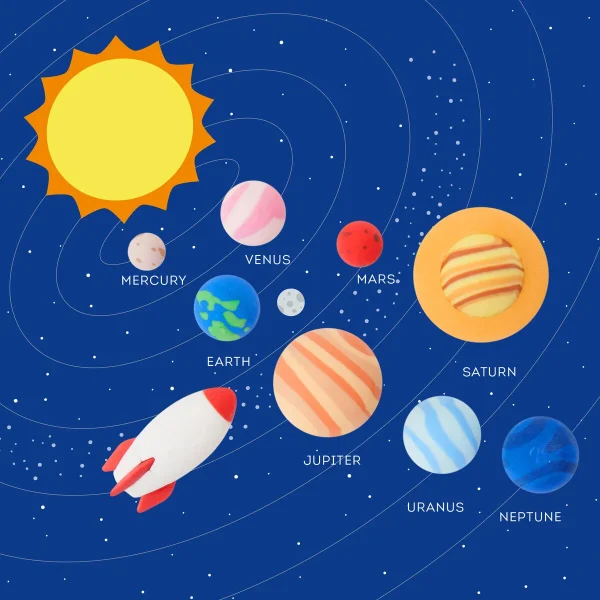 Set de 9 gomas - Solar System