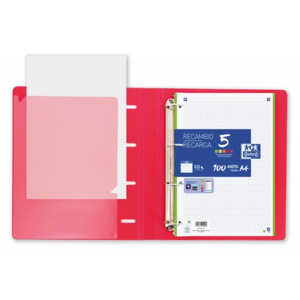 Ringbook Oxford Polyfoam - A4 + 4A. 35 mm. Colores Pastel