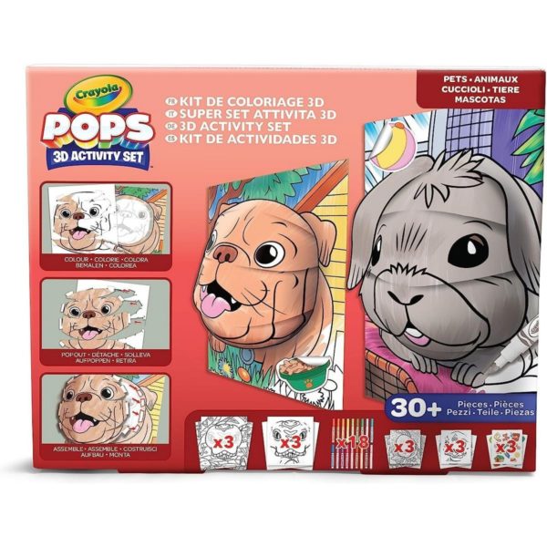 Super Set Actividades Color Pops 3D Pets