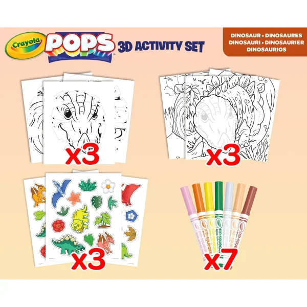 Set Actividades Color Pops 3d Dinosaurios