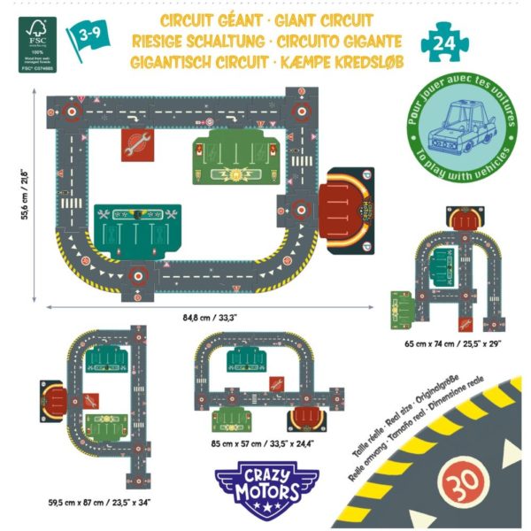 Circuito Djeco Crazy Motors Puzzle