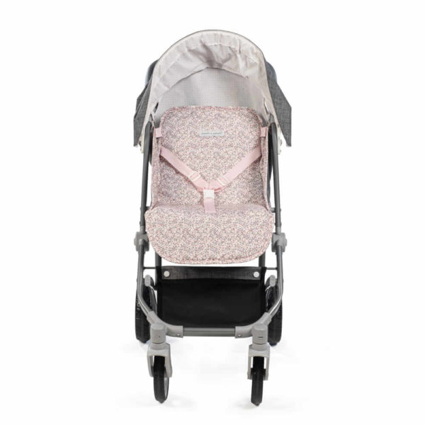 Silla Paseo Grande Lili Gris/Flor Rosa