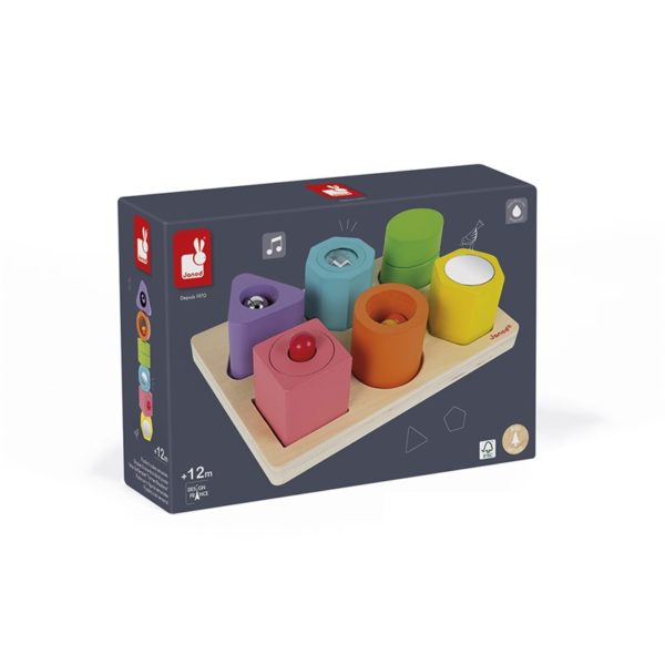 Puzzle con 6 Figuras Sensoriales I Wood