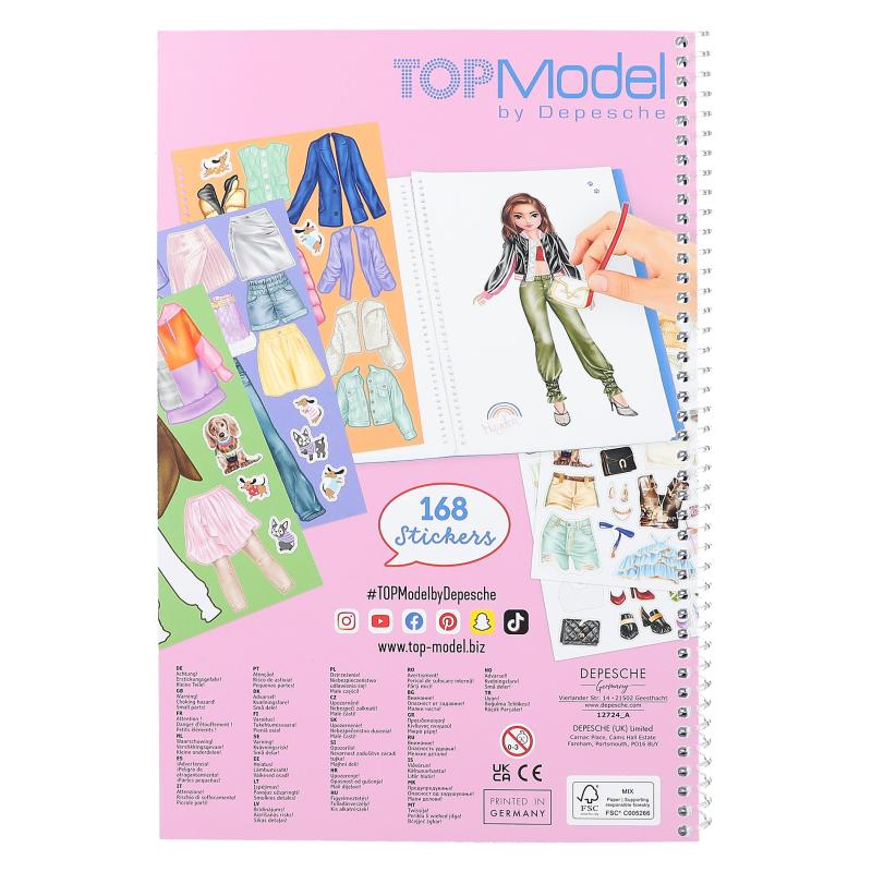 Top Model Dress me up – cuaderno con pegatinas