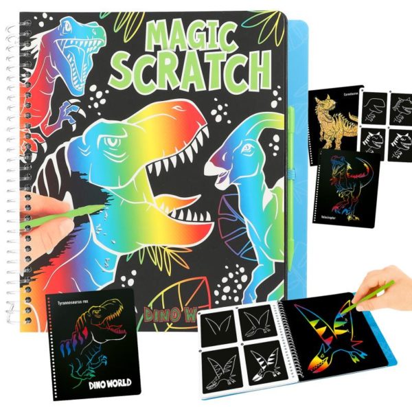 Dino World Magic-Scratch Book