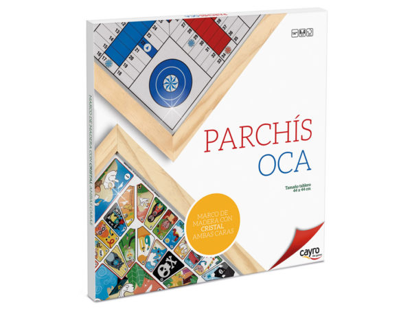 Tablero Parchís-Oca con Marco de Madera