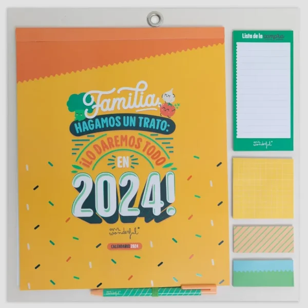 Calendario de Pared Magnético Familiar 2024 - ¡Lo Daremos Todo en 2024!