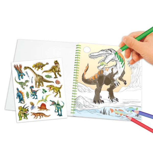 Dino World Libro Colorear con Lentejuelas