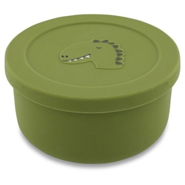 Snack Pot de Silicona con Tapa Dinosaurio