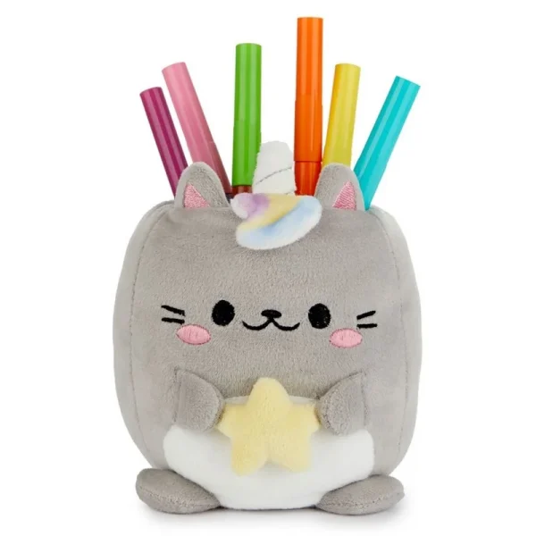 Portalápices Peluche Kawaii Gris