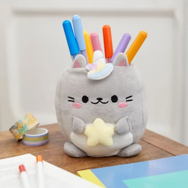 Portalápices Peluche Kawaii Gris