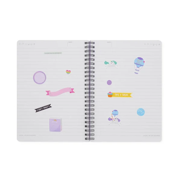 Cuaderno a Rayas A5 Unicornio