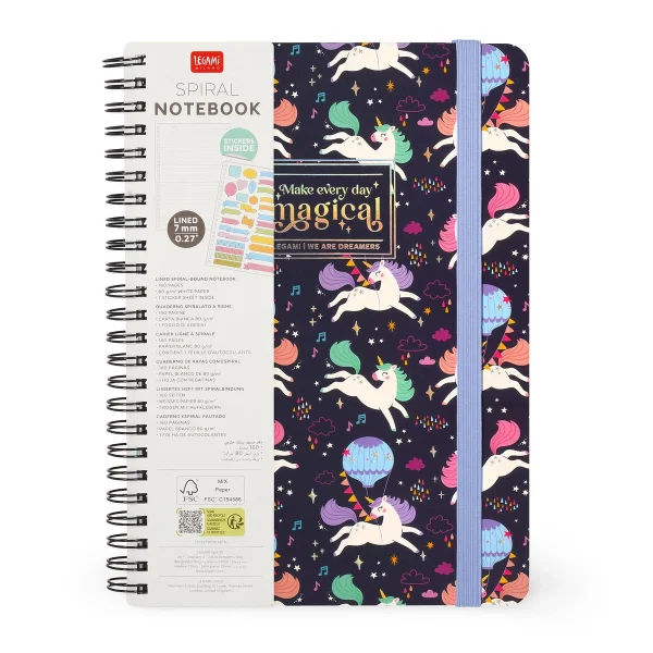 Cuaderno a Rayas A5 Unicornio