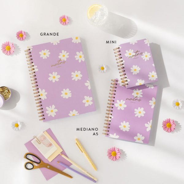 Cuaderno Charuca A5 Floral Lila