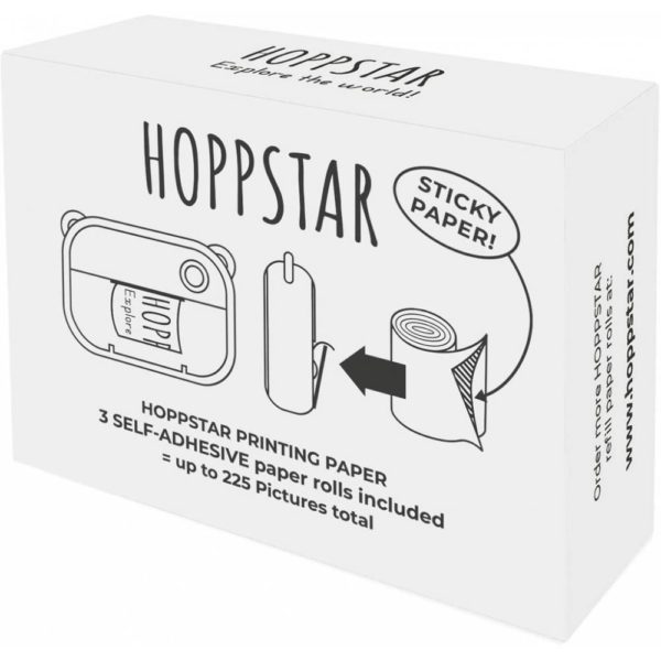 Hoppstar Recarga de 3 Rollos de Papel Adhesivo de Colores