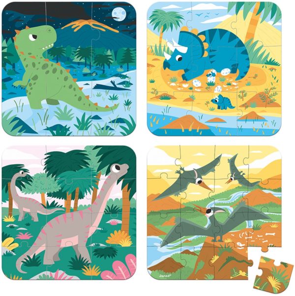 4 Puzzles Los Dinosaurios