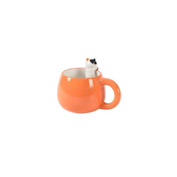 Taza de Cerámica con Charm Orange Cat