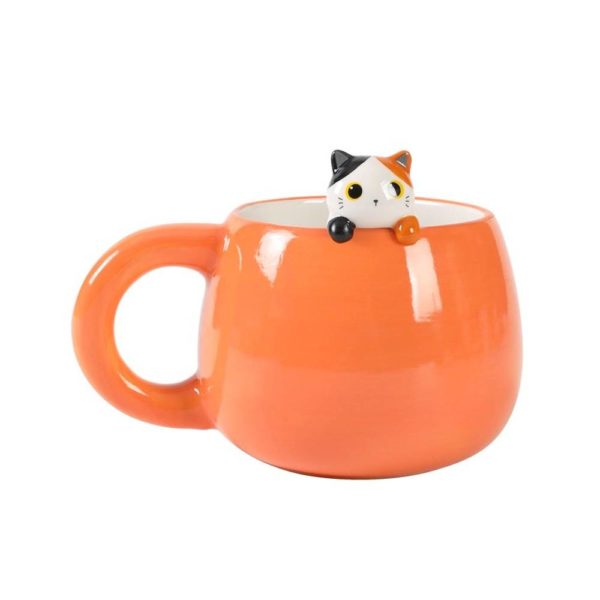 Taza de Cerámica con Charm Orange Cat