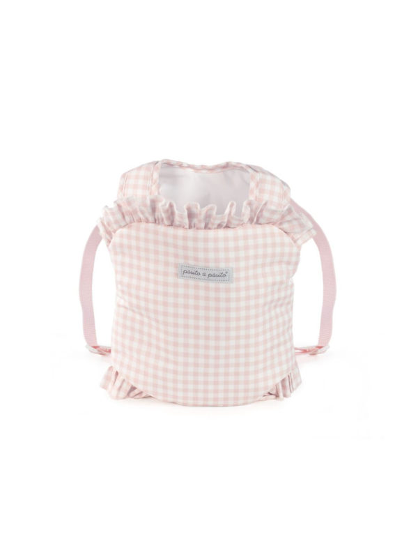 Mochila Portabebé Tom Vichy Rosa