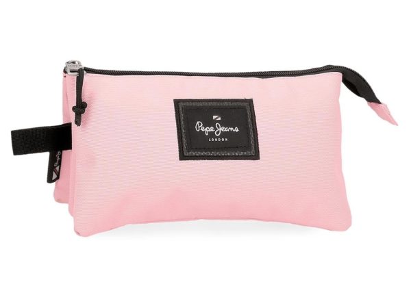 Estuche 3 Cremalleras Peoe Jeans Aris Rosa