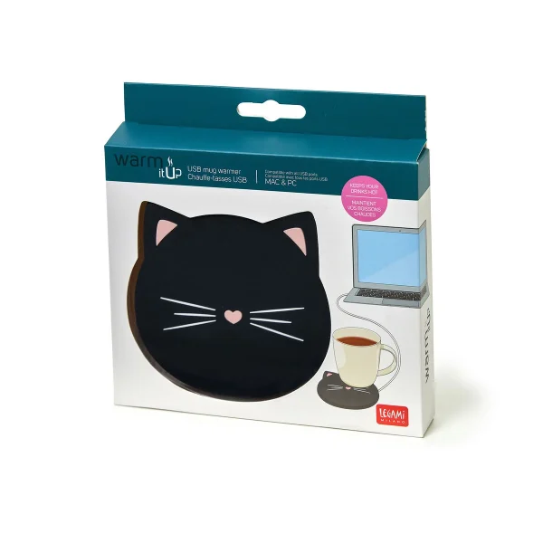 Calentador de Taza USB - Kitty Negro - Imagen 3