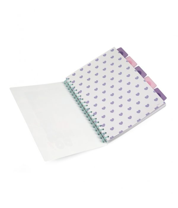 Cuaderno B5 100 Hojas Cuadrícula Stitch-Corazones