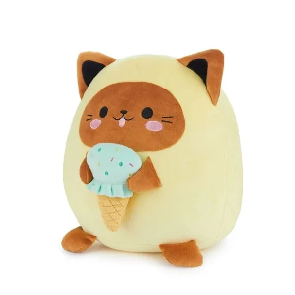 Cojín Fluffy Kawaii Minty Amarillo