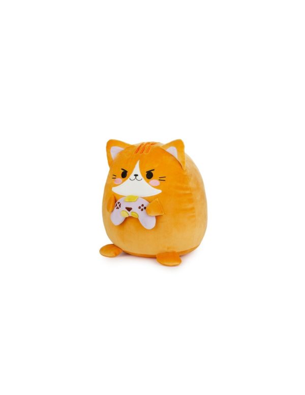 Cojín Gato Gamer Naranja Kawaii