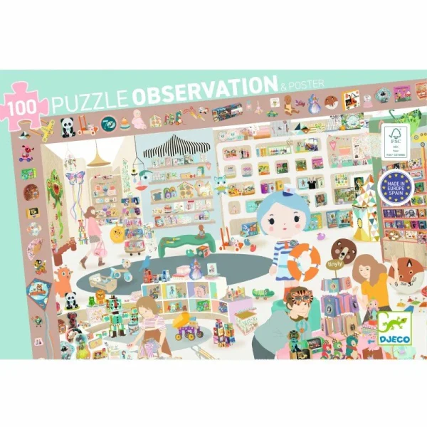 Puzzle de Observación La Pequeña Tienda: 100 Piezas