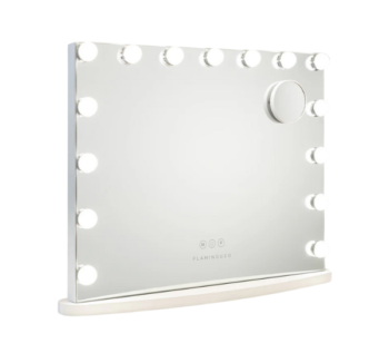 Imagen de producto de un Espejo con Luces para Tocador en color blanco con 15 bombillas LED, vista frontal