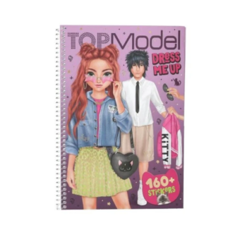 Cuaderno Dress Me Up de TOPModel con 20 páginas de figuras TOPModel femeninas y masculinas