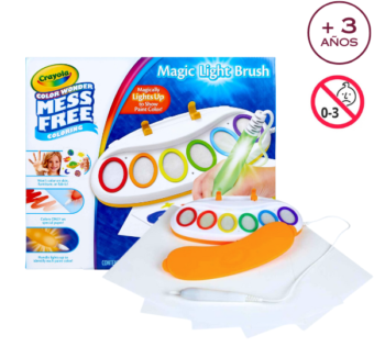 Crayola Magic Light Brush y pinturas Color Wonder en su empaque original