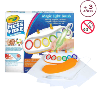 Crayola Magic Light Brush y pinturas Color Wonder para pintar sin manchas