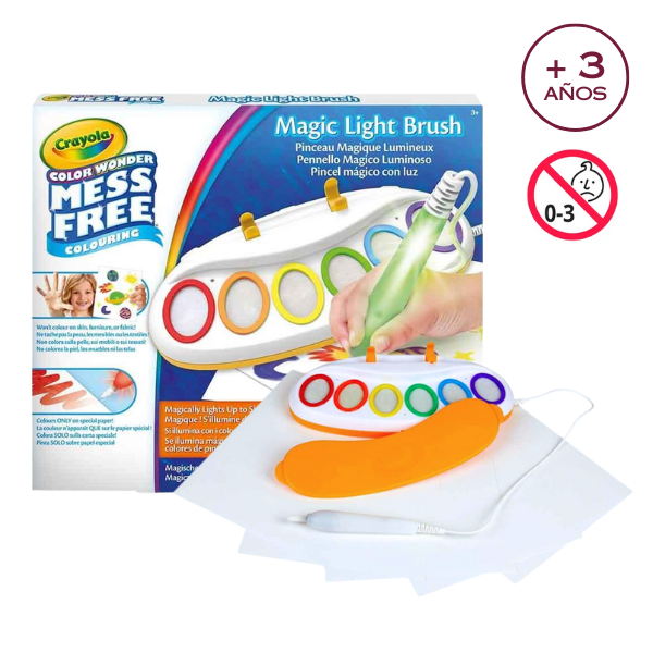 Crayola Magic Light Brush Crayola Magic Light Brush y pinturas Color Wonder para pintar sin manchas