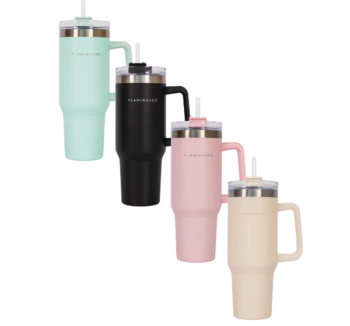 Termo con asa color negro de 1,18L, ideal para mantener bebidas frías o calientes