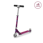 Patinete Micro Sprite Lila LED, con diseño elegante, ruedas con luces LED y manillar ajustable