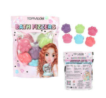 Set de seis bombas de baño en forma de patita de gato de TOPModel en colores vibrantes