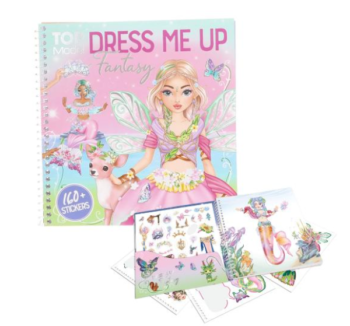 Cuaderno Dress Me Up Fantasy de TOPModel con figurines y pegatinas de sirenas y criaturas fantásticas