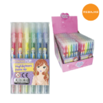 Pack de 6 subrayadores de doble punta Princess Top en colores fluorescentes, ideales para subrayar y organizar notas con precisión y estilo.