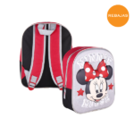 Mochila Minnie relieve 3D en color rosa con diseño adorable y detalles realistas.