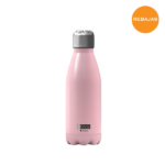 Botella termo rosa palo 350 ml de acero inoxidable, mantiene las bebidas frías hasta 24 horas y calientes hasta 12 horas.