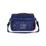 Bolsa térmica pequeña con diseño de estrellas y material reciclado.