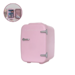 Mini nevera cosméticos rosa de 4L, ideal para belleza y skincare.