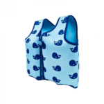 Chaleco de Flotación Ballenas con diseño en neopreno suave, cremallera extrafuerte y compartimentos de flotación interna.