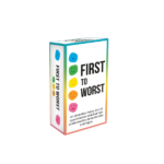 Caja de First to Worst, el juego de cartas cooperativo para descubrir las preferencias de tus amigos.
