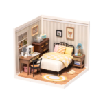 Maqueta en Miniatura Dormitorio Rolife, kit DIY detallado.