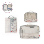 Set de 3 Organizadores de Maleta Legami con cremallera y red frontal.