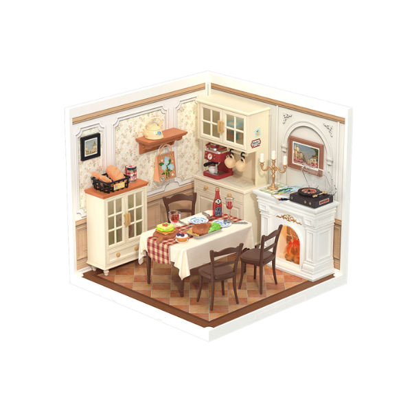 Maqueta en Miniatura Comedor Rolife Maqueta en Miniatura Comedor Rolife con muebles detallados.