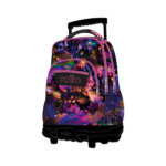 Mochila Escolar con Ruedas Flower Galaxy Totto